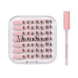 MelodySusie 50 Pcs Nail Drill Bits Small Sanding Bands with 3.1mm Mandrel Bit, 120 Medium Grit Nail File for Acrylic Nails Gel Nail Care - Color: 180 Grit - Pink