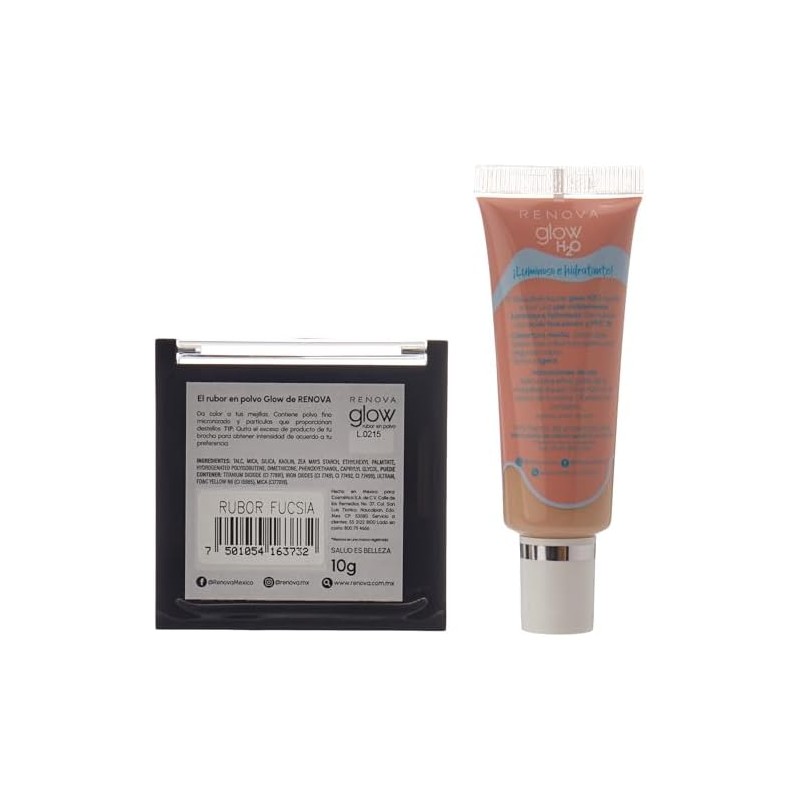 Renova Kit Rubor Fucsia & Maq Glow H2O Claro