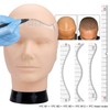 Guapa Micropigmentation Training Head Model with Hairline Drawing Ruler for