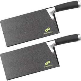 EVERPRIDE Butcher Chef Knife Edge Guards (2-Piece Set) Wide Knives Blade Edge Protectors - Meat Cleaver Knife Sheath Set - BPA-Free Chef Knife Covers Fits Blades Up To 8” x 4” – Knives Not Included