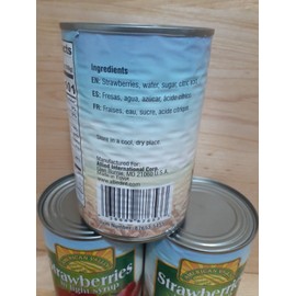 CAN American Valley STRAWBERRIES in light Syrup 15z can  ALL NATURAL  kosher  EGYPT