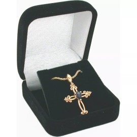 FindingKing 6 Black Flocked Earring & Pendant Gift Boxes