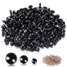 UPINS 120PCS Plastic Safety Crochet Eyes Bulk with 120PCS Washers for Crochet Crafts (6mm,8mm,10mm)