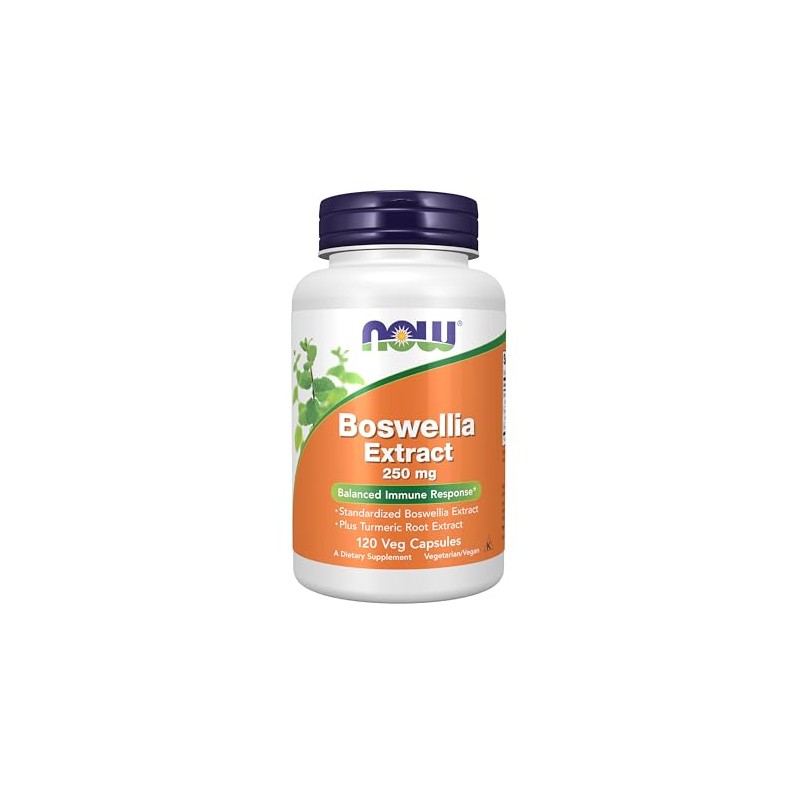 NOW Boswellia Extract 250 mg,120 Veg Capsules