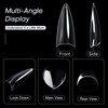 Ranrose 120PCS Short Nail Tips,Short Soft Gel Stiletto Nail Tips