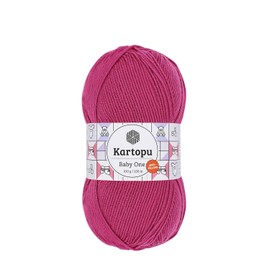 Kartopu Baby One Baby Knitting Yarn Anti Pilling (Low Lint) - per 100g ball (Rose Pink 245) - Pack of 4