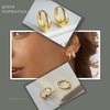 3 Pairs Gold Hoops Earrings for Women 14K Mini Gold