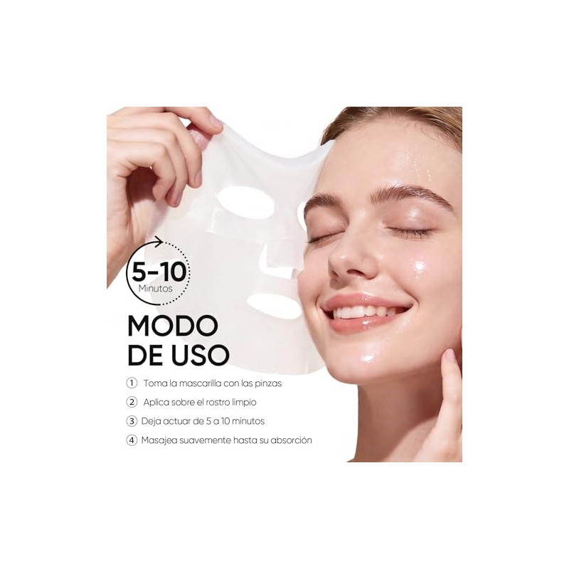 Skintific Mascarilla Facial Aclaradora Niacinamida Ácido Tranexámico Piezas Manchas Brillo