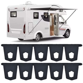 10pcs Outdoor RV Awning Hangers RV Awning Hooks S Shaped Hook Kit Camping Motorhome Tent Rail Hooks Campervan Accessories