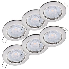 Oktaplex Set of 6 LED Recessed Spotlights 230 V Sedan with LED Module Warm White