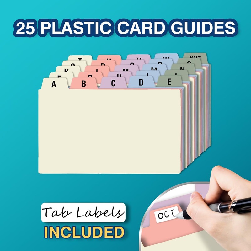 H4D 3x5 Index Card Holder with 100 Heavyweight Ruled Index