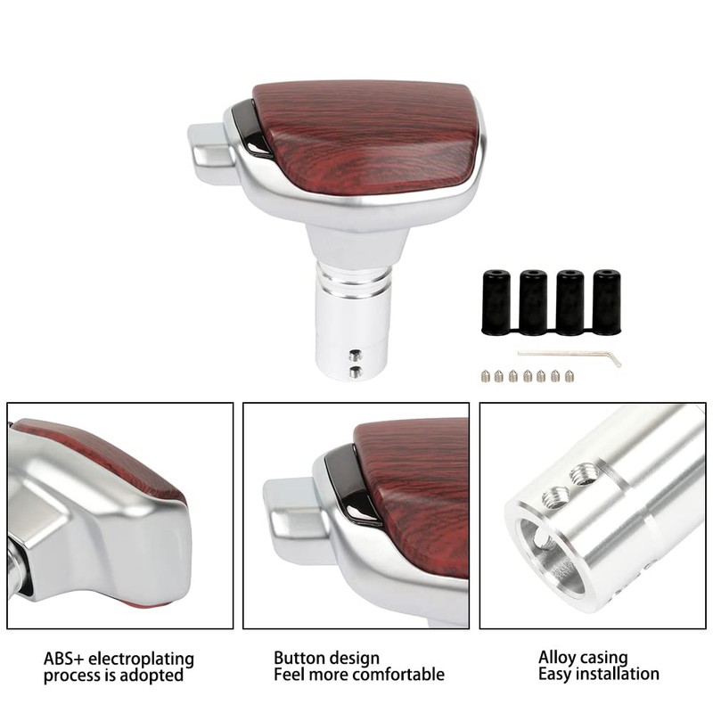 muge racing Gear Shift Knob, PU Leather Metal Automatic Car
