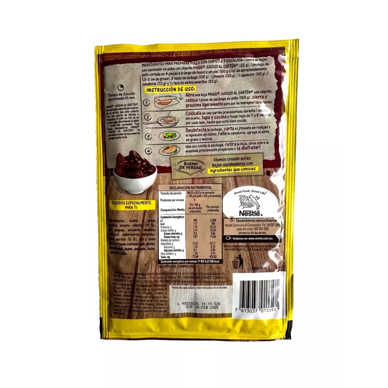 MAGGI 4-Pk Maggi Jugoso al Sarten Chipotle 4 Hojas/Maggi Seasoning