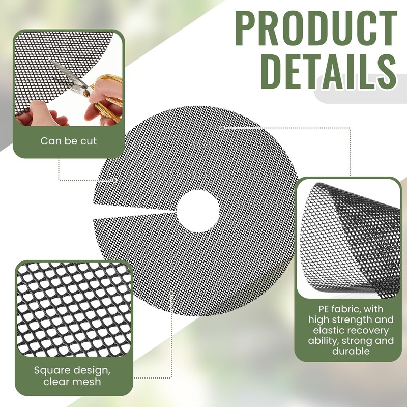 Newtay 4 Pcs 16'' Plant Pot Grid Soil Protector Covers