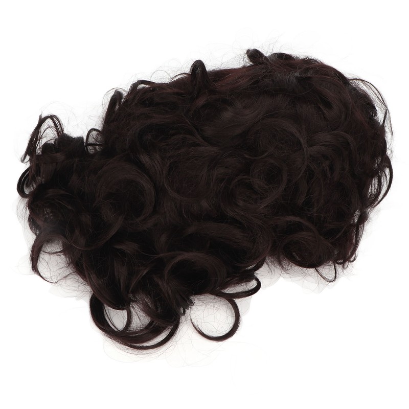 Men Short Black Wigs Soft Texture Breathable Adjust Net Firmly