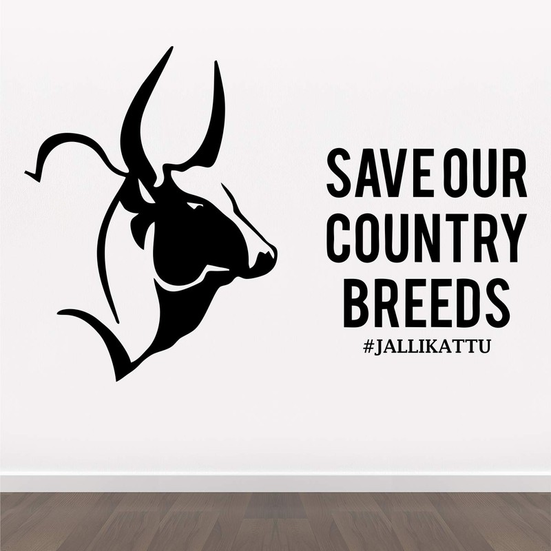 StickMe 'Jallikattu Bull - Tamil Decorative - Creative - Colorful