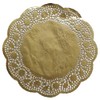 Tortenspitze, Spitzenpapier rund, geprägt, 100 Stück (Gold, Ø 24 cm)