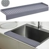 Sink Edge Protector with Suction Cup 4"x24", Silicone Sink Splash