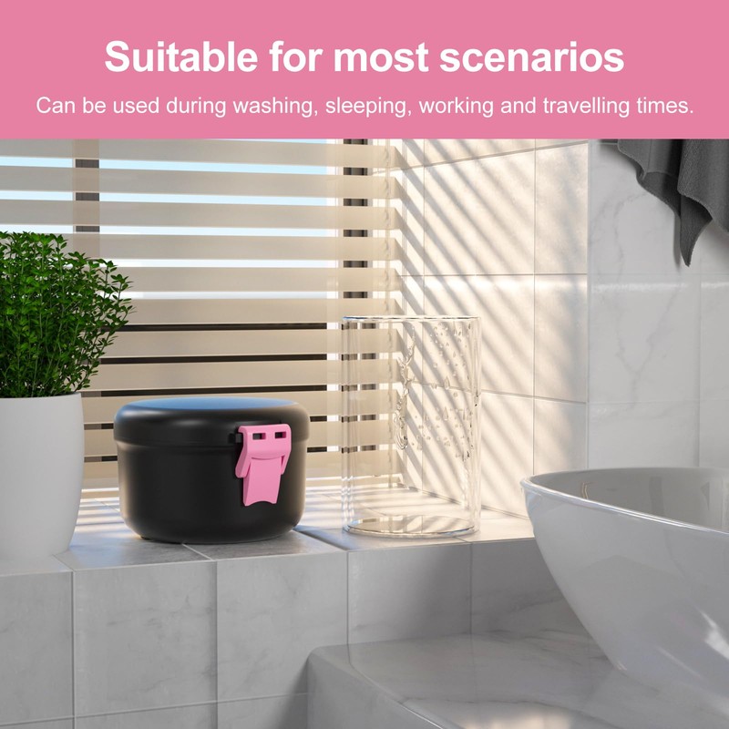 Leak-proof Denture Bath Cup for Travel Denture Cup for Soaking