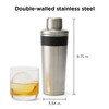 Rabbit Wine Cocktail Shaker, 18oz Double-Insulated Stainless Steel Cocktail Shaker