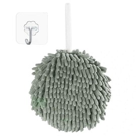 MEIYITIANNVSHEN Hanging Hand Towel Ball Little Towel Ball Chenille Fluffy Decorative for Kitchen Washstand or Powder Room