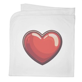 Azeeda 'Valentine's Heart' Cotton Baby Blanket/Shawl (BY00040049)