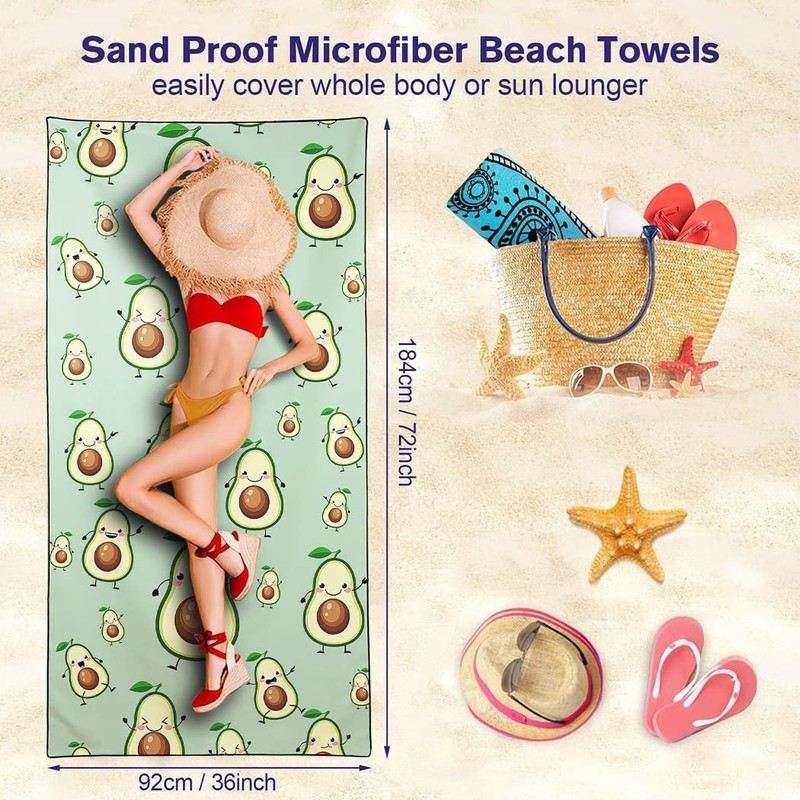 Violetpos Quick Drying and Lightweight Beach Towels, Beach Towel, Large,