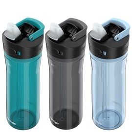 Contigo AUTOSPOUT Water Bottle 24 oz Leakproof Design Juniper/Sake/Glacier 3-Pack