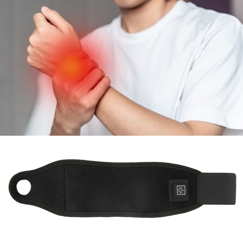 Electric Heated Wrist Brace 3 Temperature Gears Hot Compress 360
