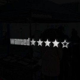GTA Wanted - Adhesive Vinyl Decal - Color: Pink