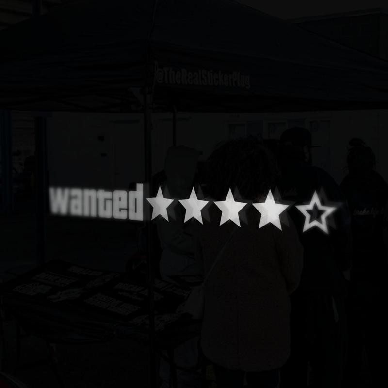 GTA Wanted - Adhesive Vinyl Decal - Color: Pink