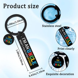 Celunux Super Uncle Keychain Best Uncle Gifts From Niece Nephew Unique Gifts For Uncles Happy Fathers Day Birthday Christmas Gift For Uncles