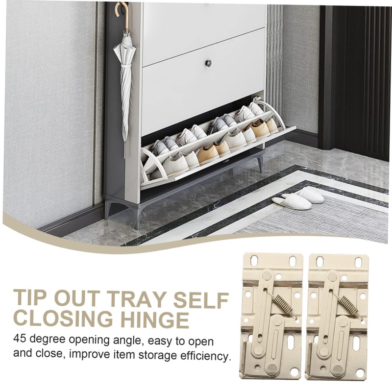 SEWACC 2pcs Tip Out Tray Hinges Durable Self Closing Pivot