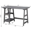 Convenience Concepts Designs2Go Trestle Desk 47" - Modern Desk or