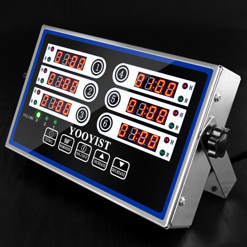 YOOYIST Kitchen Timers for Cooking – 6 Channel Commercial Kitchen