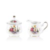Sweejar Home Royal Ceramic Sugar and Creamer Set, 3 Piece