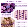 AHANDMAKER 6.5 Yards Purple Pom Poms Fringe Trim, Polyester, Lace,