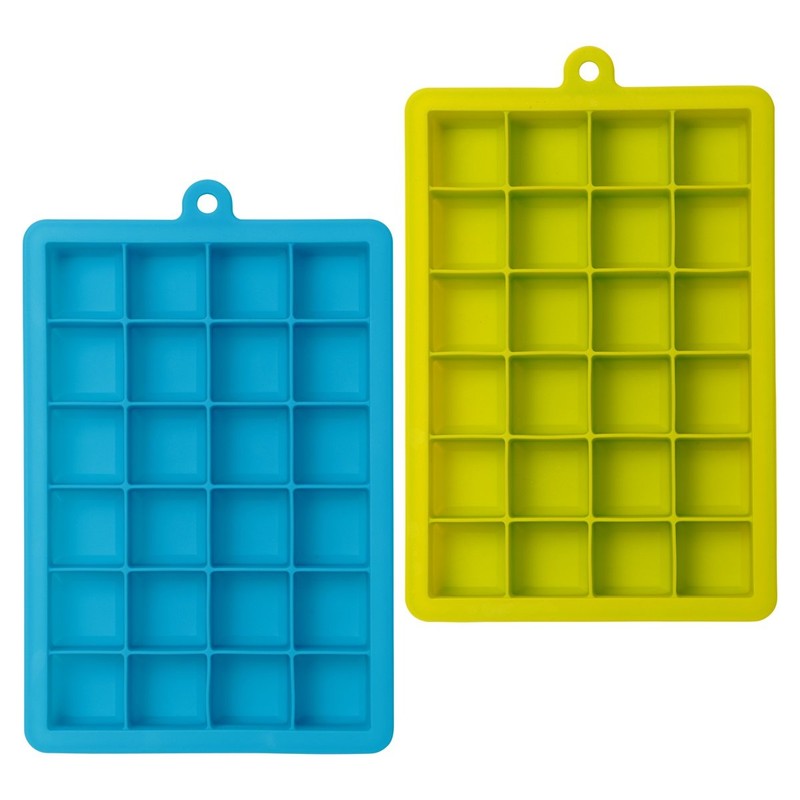Szxc Silicone Ice Cube Trays with Lids - 2 Pack