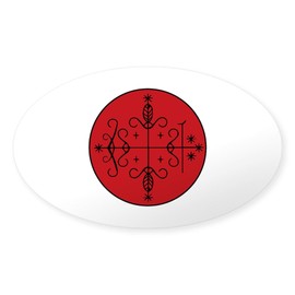 CafePress Papa Legba Veve Sticker Oval Car Bumper Sticker