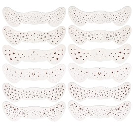 MWOOT 6 Sheets Freckles Tattoo Stickers, Temporary Face Tattoo Stickers, Waterproof Makeup Stickers for Halloween, Music, Festivals, Masquerade, Party Decoration