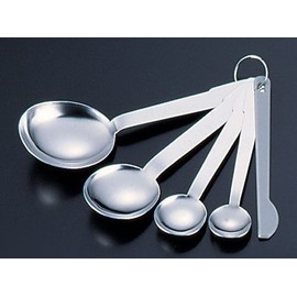 Quinn Rose 18 – 0 Measuring Spoons, 4 Pairs (with Spatula) No. 172