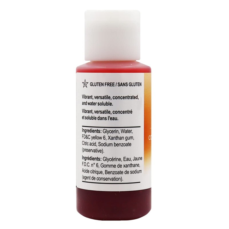 LorAnn Orange Liquid Gel Color, 1 ounce squeeze bottle