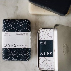 Oars + Alps Bar Soap Gift Set, Natural Skin Care, Hydrates with Shea Butter and Exfoliating Activated Charcoal, Vegan and Gluten Free