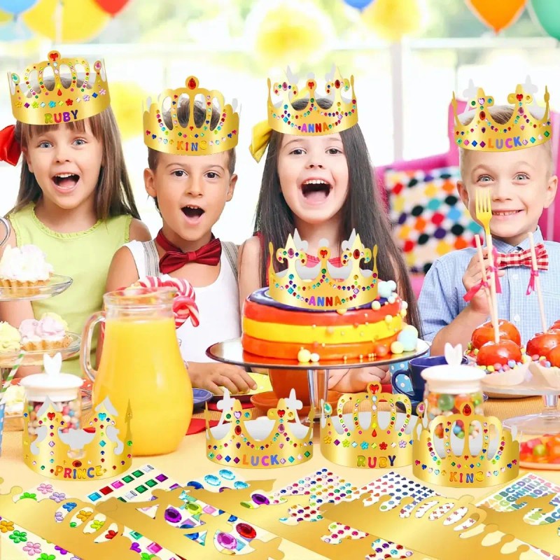100pcs Coronas Carton Fiesta Cotillones Batucadas Rey Corona