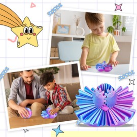 Gear Ball, 3D Printed Gear Sphere Fidget Toy, Sensory Stress Relief Ball for Kids and Adults, Anxiety Relief, ADHD Autism Desk Toy Stocking Stuffer Unique Fun Office White Elephant Gift(Light Purple)