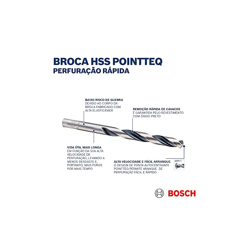 Bosch 2608577319 Broca, HSS Pointteq, 7/64", 10 piezas