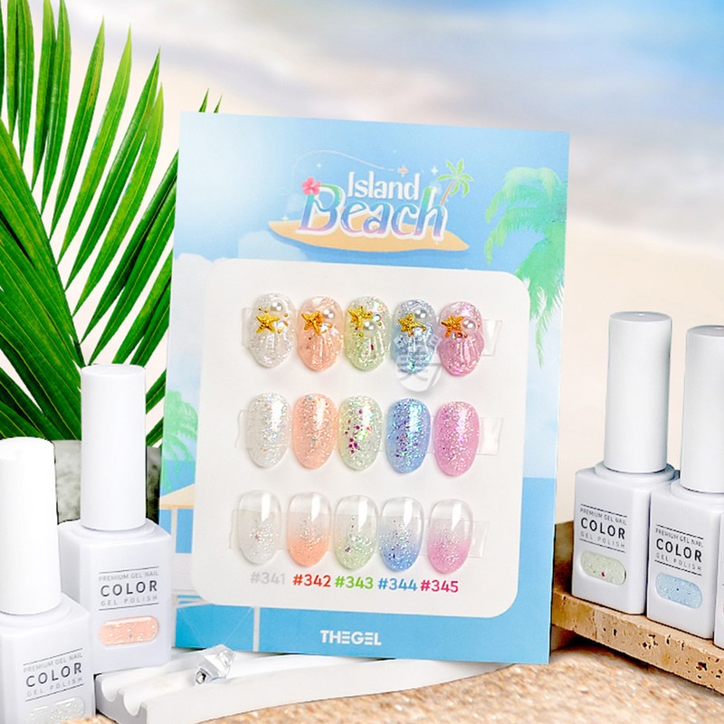 Thezel The Gel Island Beach Glitter Gel 5-piece set /