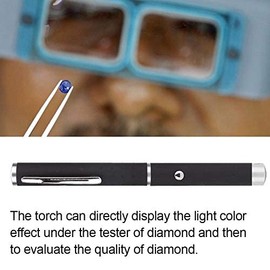 Diamond Tester, Diamond Tester, Portable Electronic Diamond Tester for Diamond, Sapphire, Ruby Crystal, Agate, Jade and Stone Hardness, Gemstone Tester (Purple Blue)