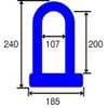 Yamaha Engine YL-04 Bike Lock TOUGH Lock Blue Q5K-YSK-107-T10