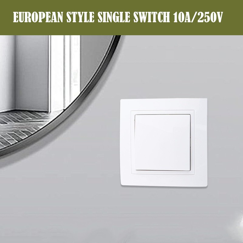 ZIGefofo Flush-Mounted On/Off Switch Button All-in-One Visage Switch One White